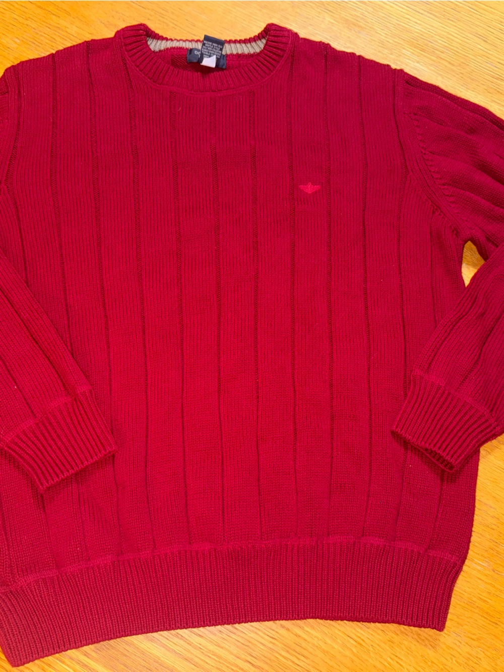 Dockers Men's Maroon Ribbed Crewneck Sweater